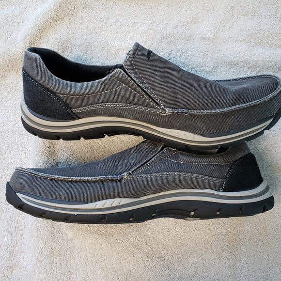 Skechers Creston Moseco Moccasin Slip On Loafer Mens 10 Gray Relaxed Fit main image 3